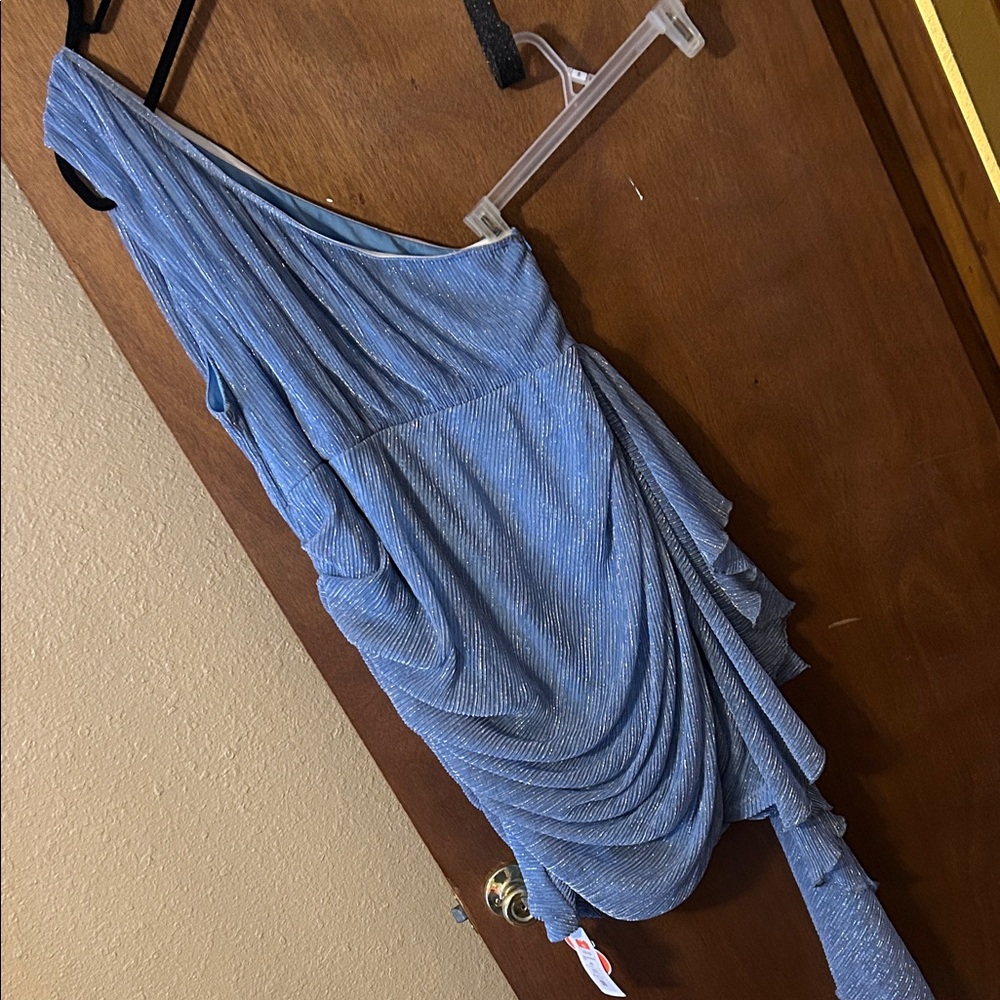 Cider One-Shoulder Blue Dress